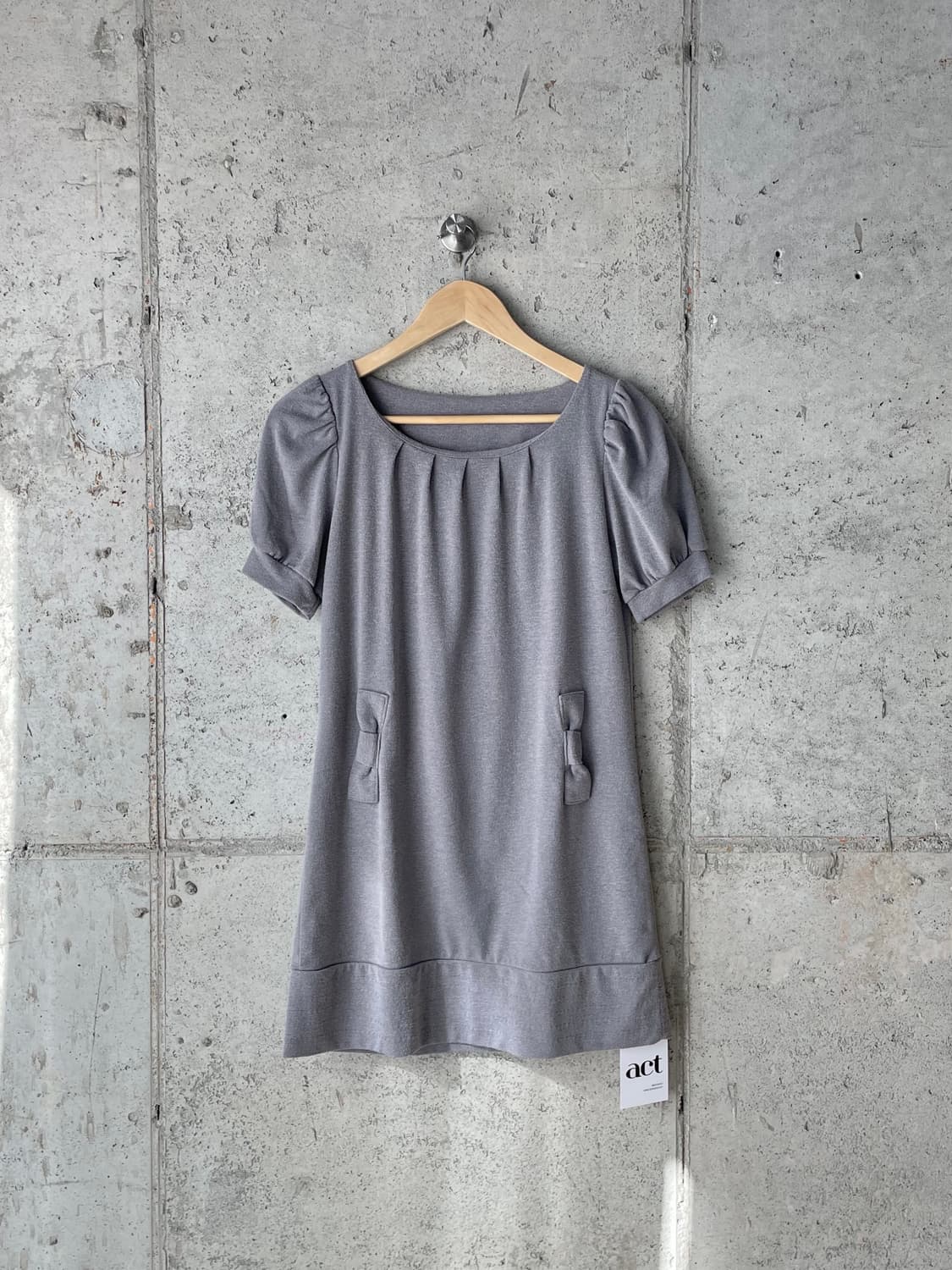 Chrif 리본 장식 원피스 그레이 상품이미지7