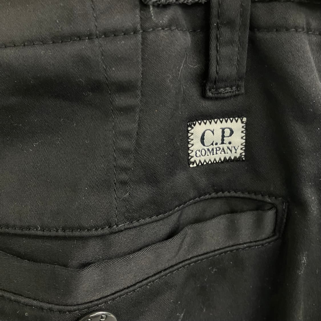 씨피컴퍼니 블랙 스트레치 사틴 카고 팬츠 46 상품이미지5