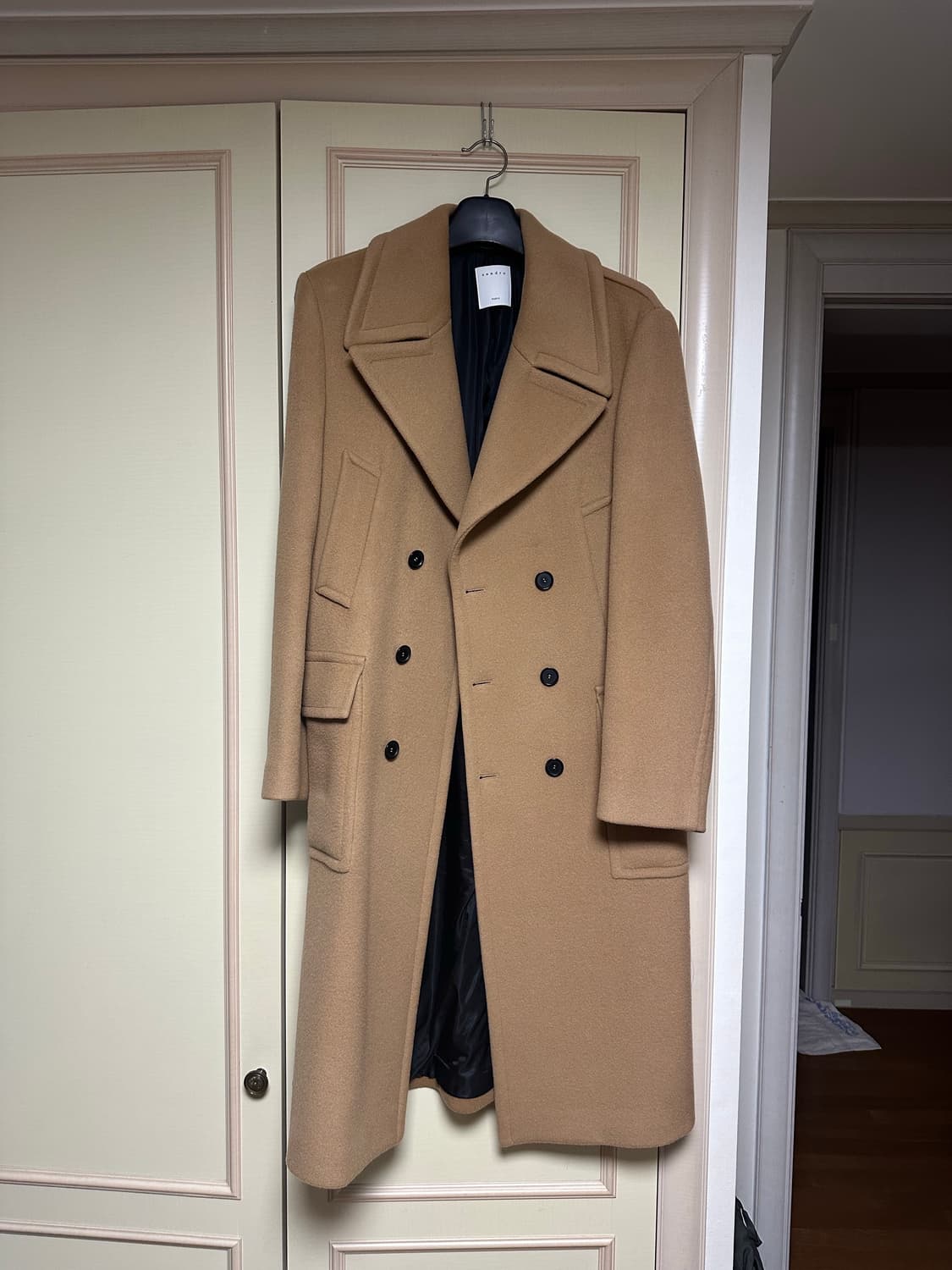 산드로옴므 카멜베이지 더블코트 105 상품이미지1