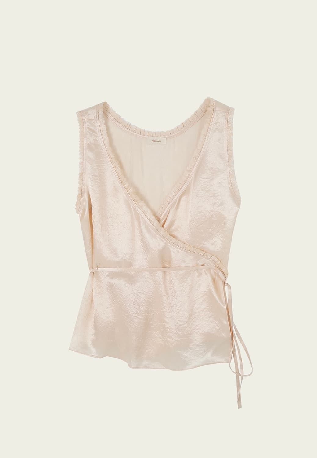 리본빛 Tippy Shirring Blouse Peach 상품이미지1