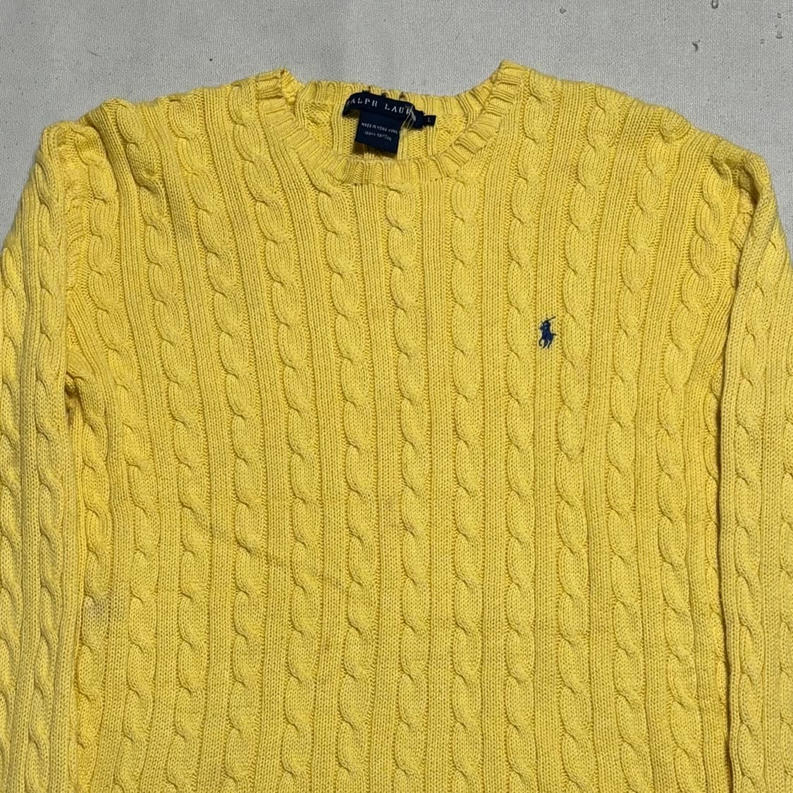 L 폴로랄프로렌 여성 옐로우 케이블 니트 상품이미지1
