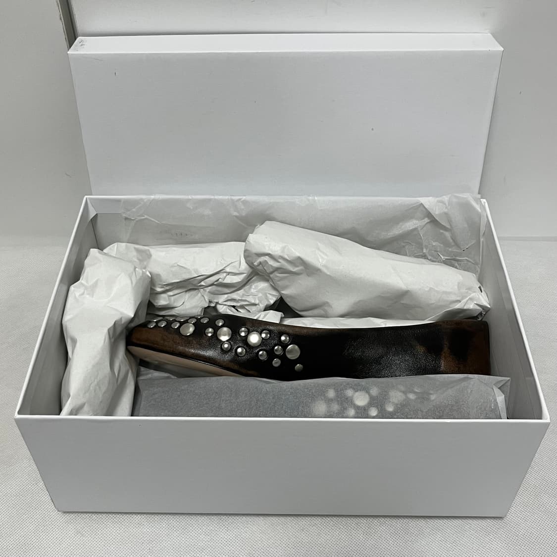 [36,37,38,39]기마구아스 스터드 발레리나 슈즈/브라운 상품이미지6