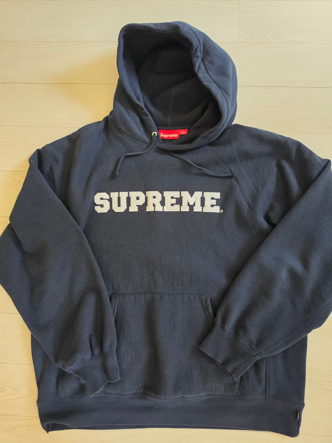 슈프림 컬리지에이트 후드 스웨트셔츠 네이비 -  상품이미지1