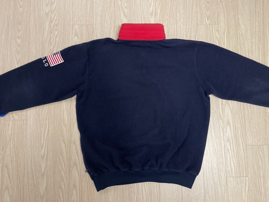 90s 폴로 랄프로렌 USA 빅로고 하프 짚 플리스 상품이미지4