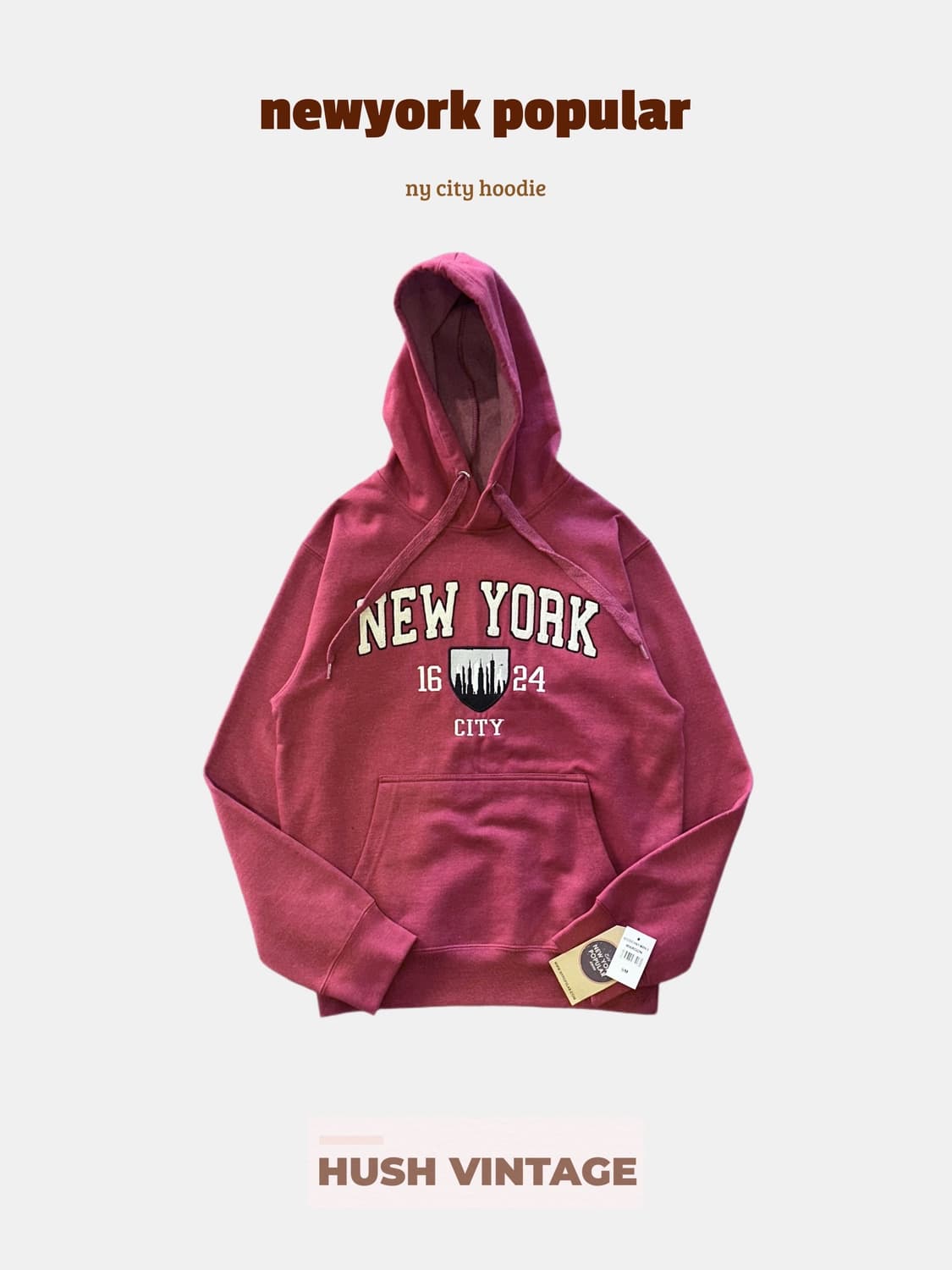 new york popular 기모 후드티 (새상품) 상품이미지1