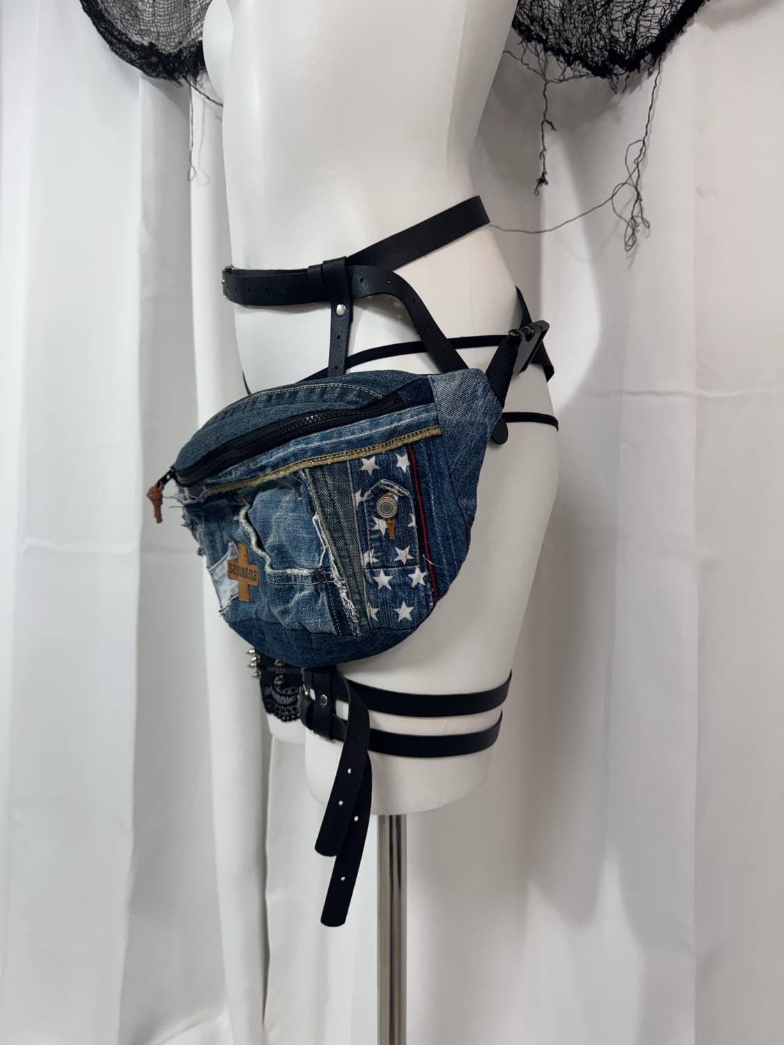 denim detail belt bag 상품이미지3