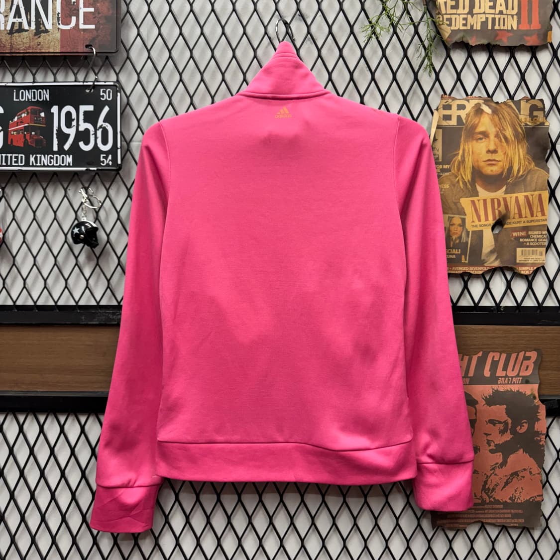 아디다스 Y2K 트랙 자켓 사이드 레터링 로고 포인트 핑크 상품이미지2