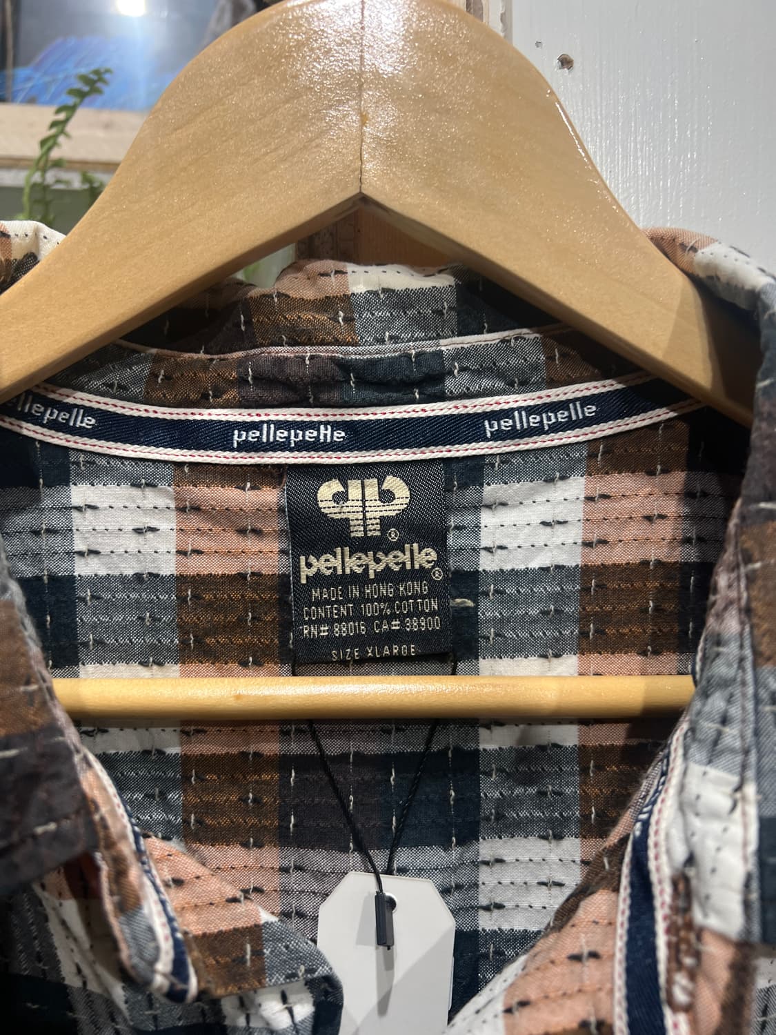 Pelle pelle 펠레펠레 체크 오버핏 반팔 셔츠 상품이미지3