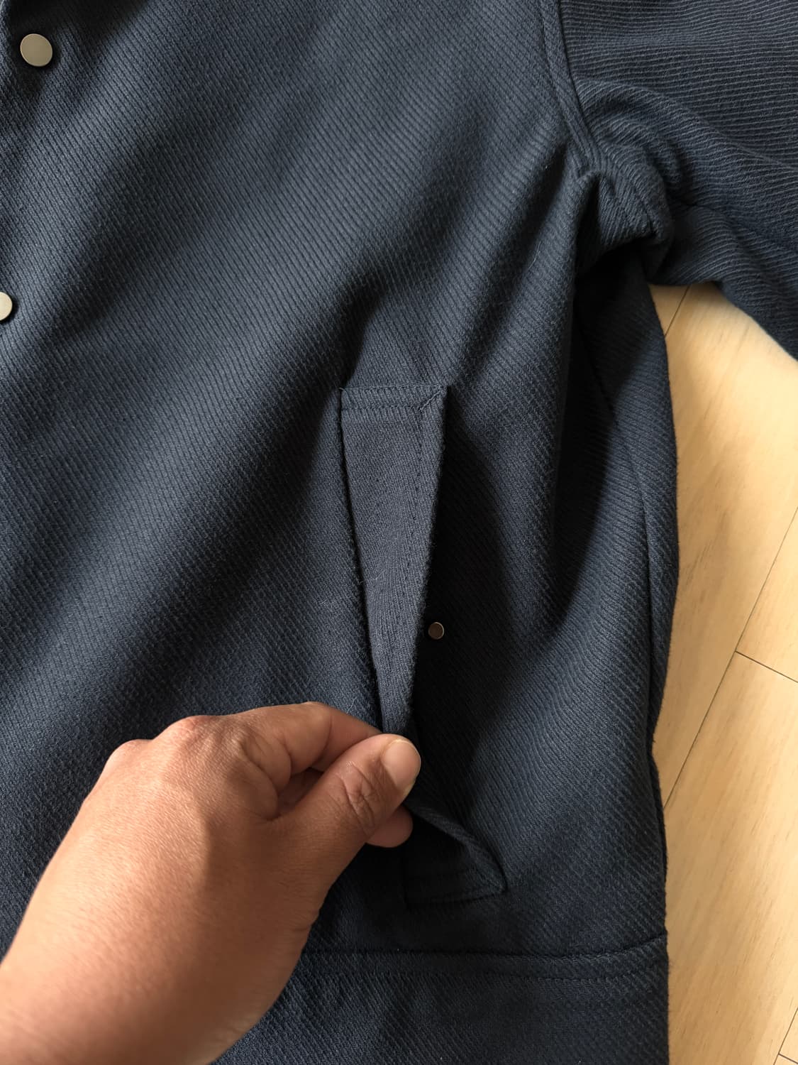 일꼬르소 IL CORSO 면 자켓 네이비 L 상품이미지3