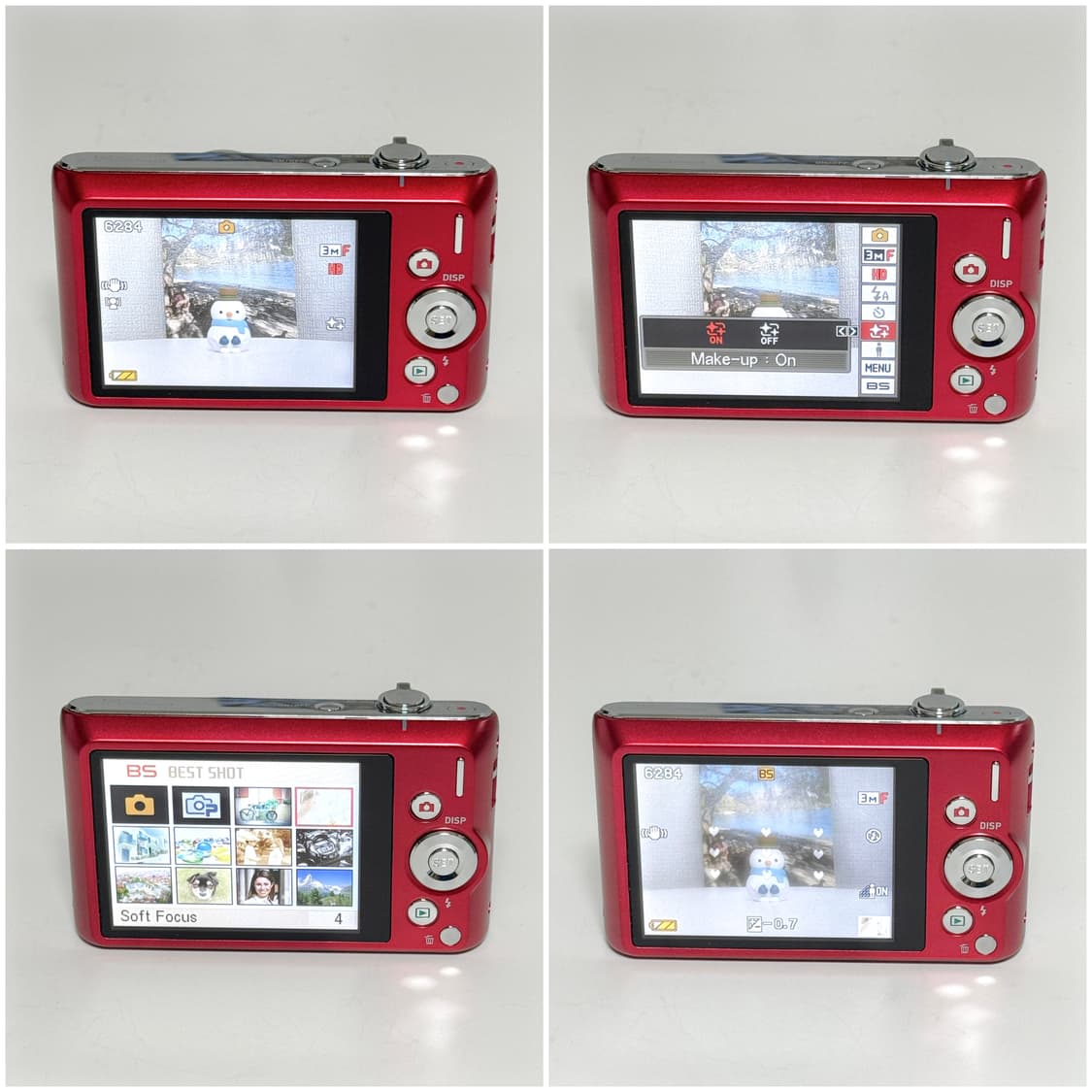 카시오 엑슬림 ZS240 체리레드 빈티지디카 상품이미지5