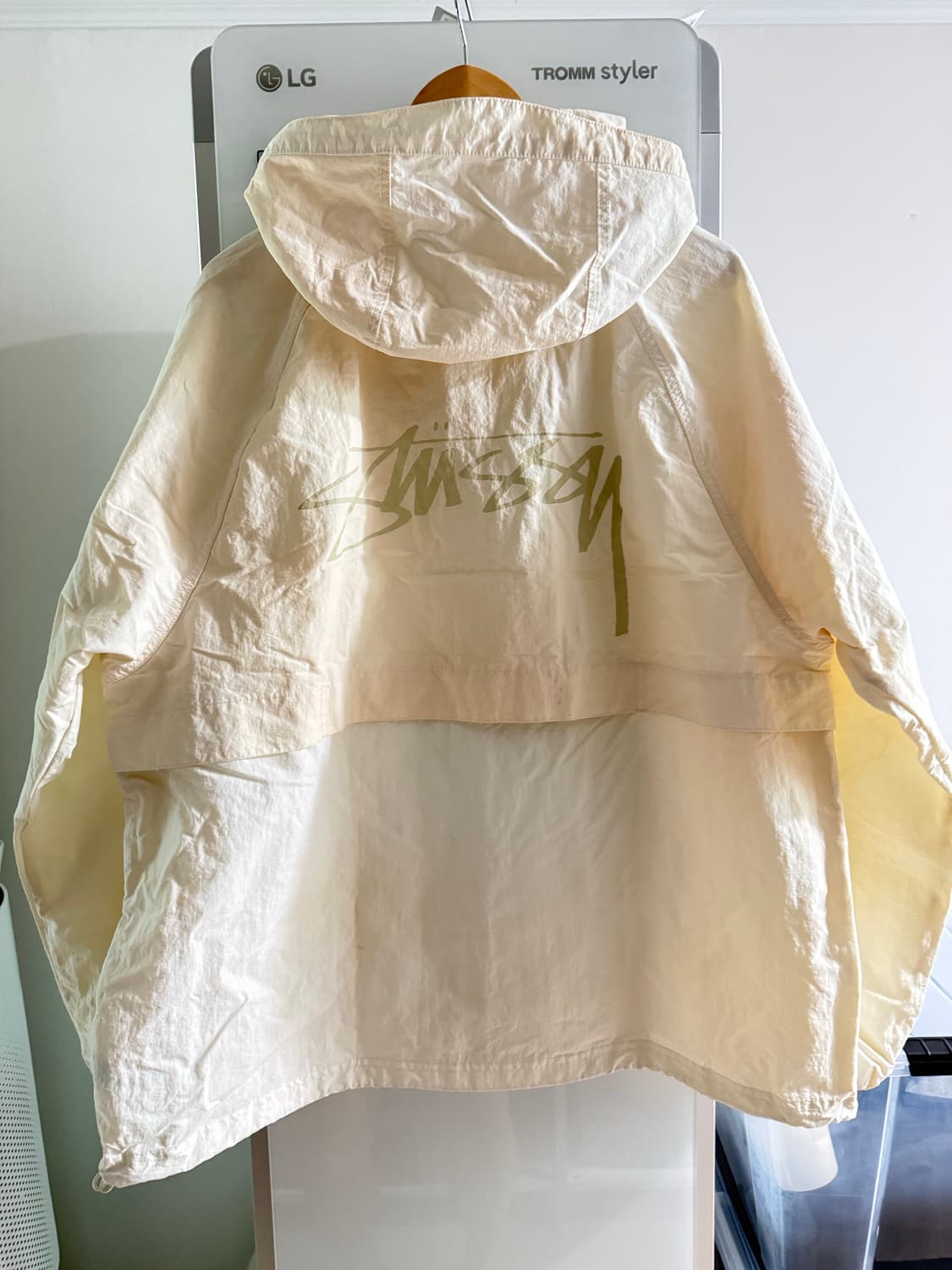 스투시 비치 쉘자켓 본컬러 XXL 상품이미지2