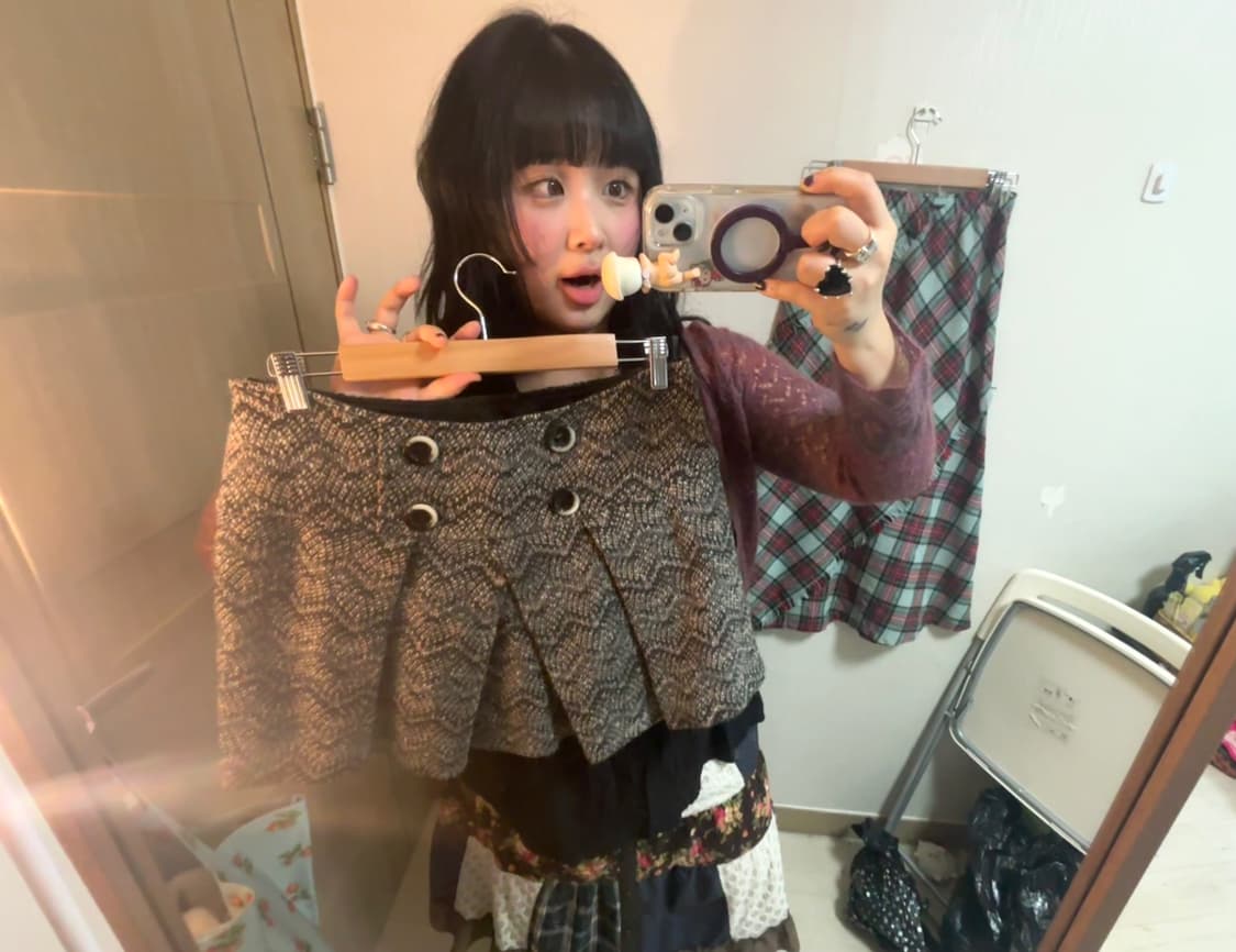 로우라이즈 미니 스커트 상품이미지1