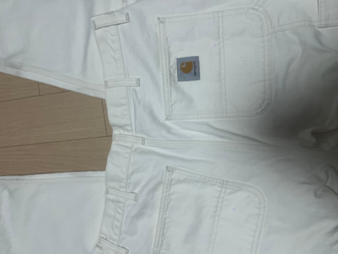 칼하트윕 흰색 더블 니 팬츠-carhartt wip 23fw 상품이미지2