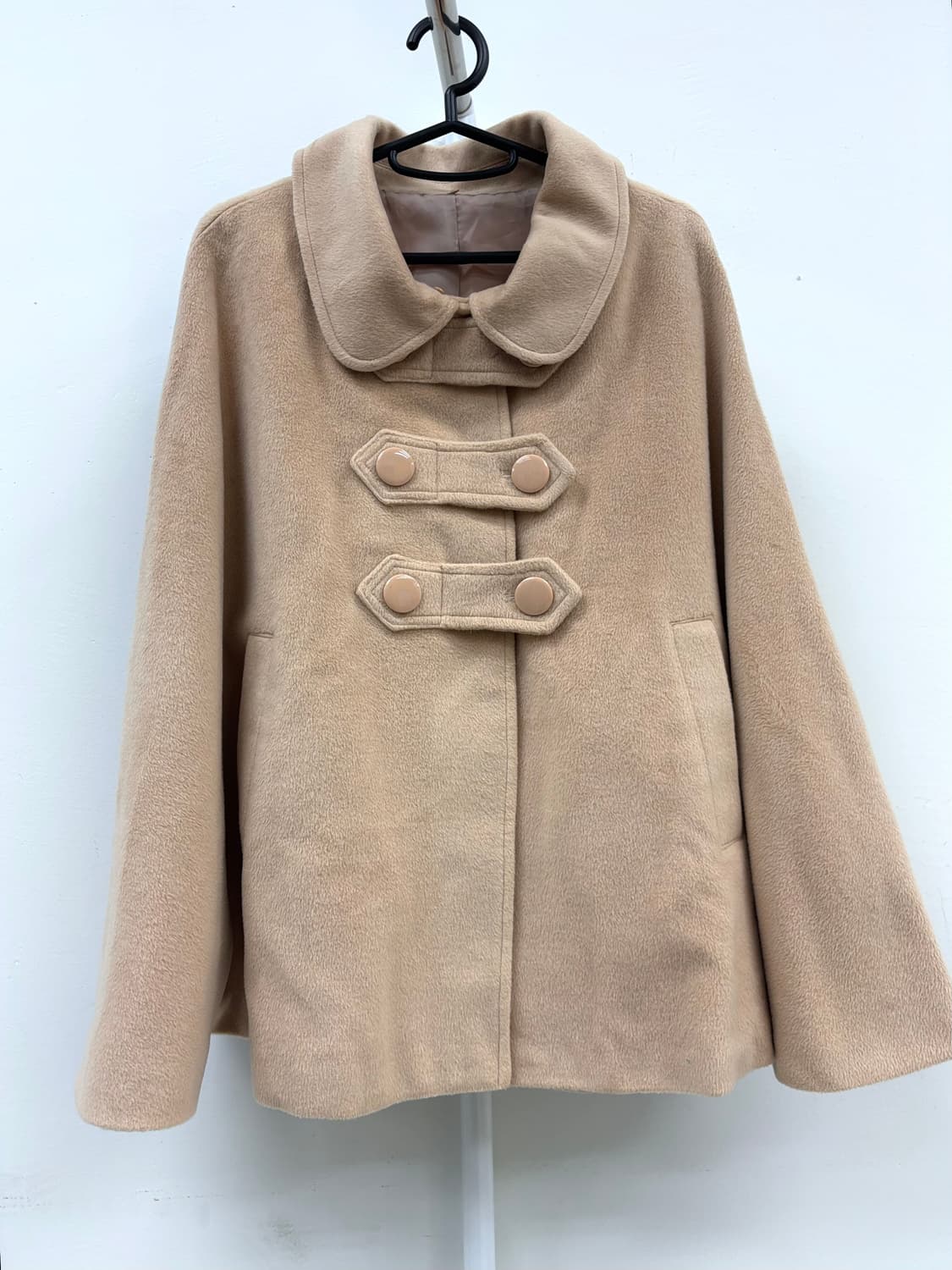 빈티지 베이지 케이프 망토 판쵸 하프 코트 갸루 상품이미지3