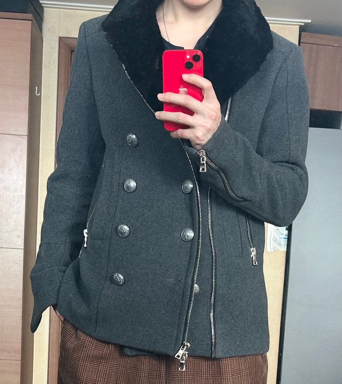 발망 퍼 피코트 상품이미지1