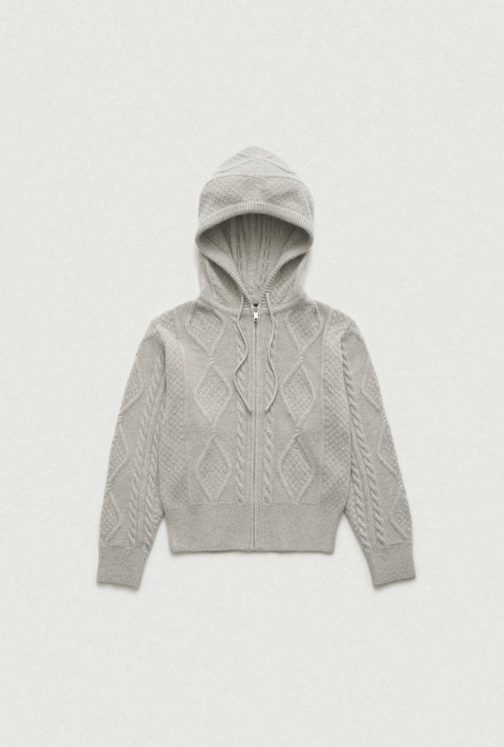 더바넷 Boen Cable Knit Zip-Up Hoodie 상품이미지1