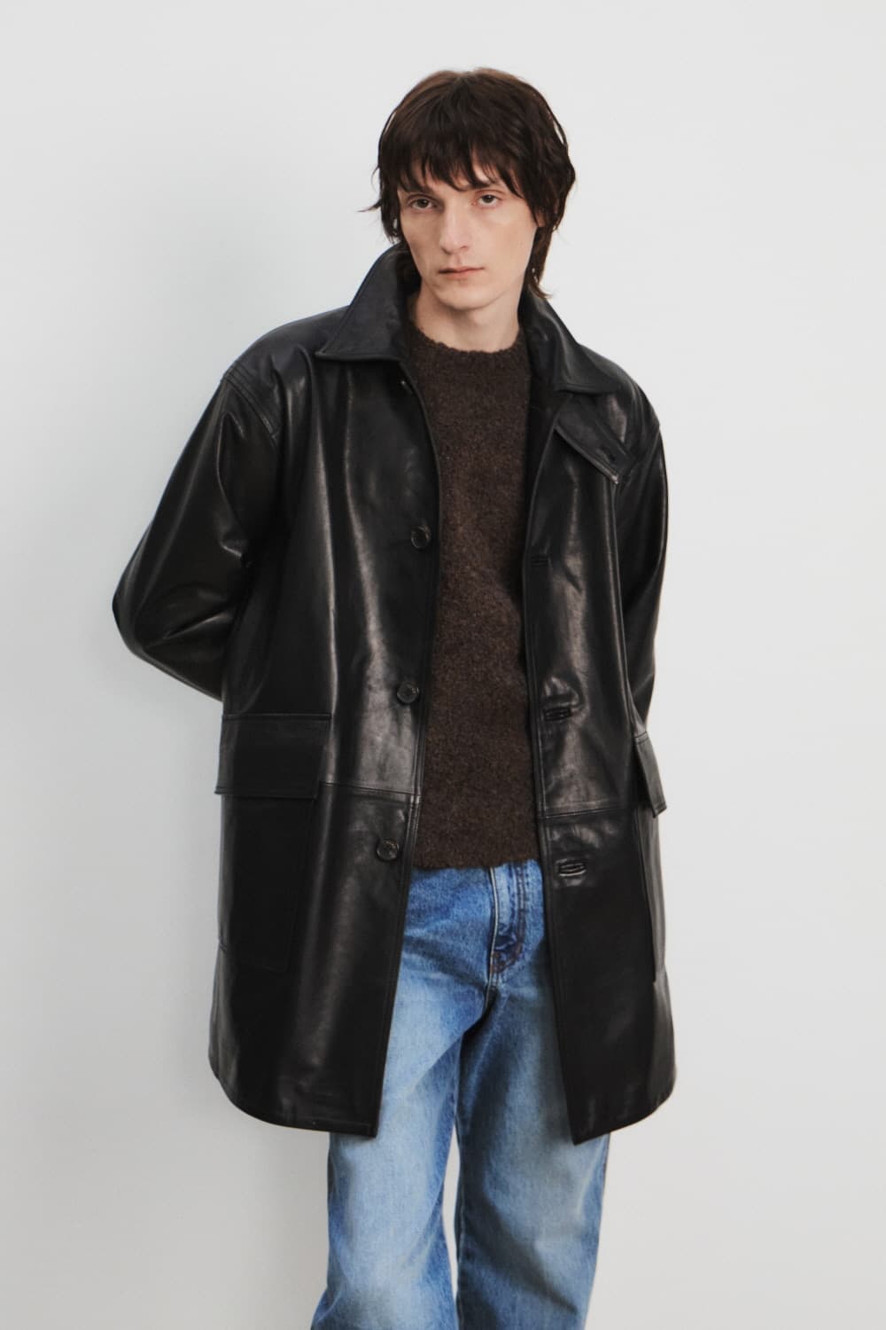 KUME 쿠메 레더 카코트 상품이미지5