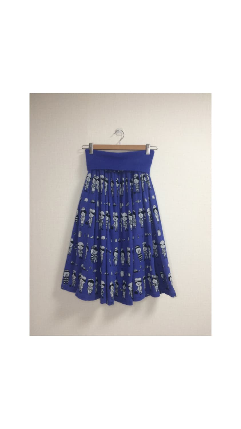 Ne-net 네넷냐 블루 프린팅 밴딩 스커트 상품이미지7