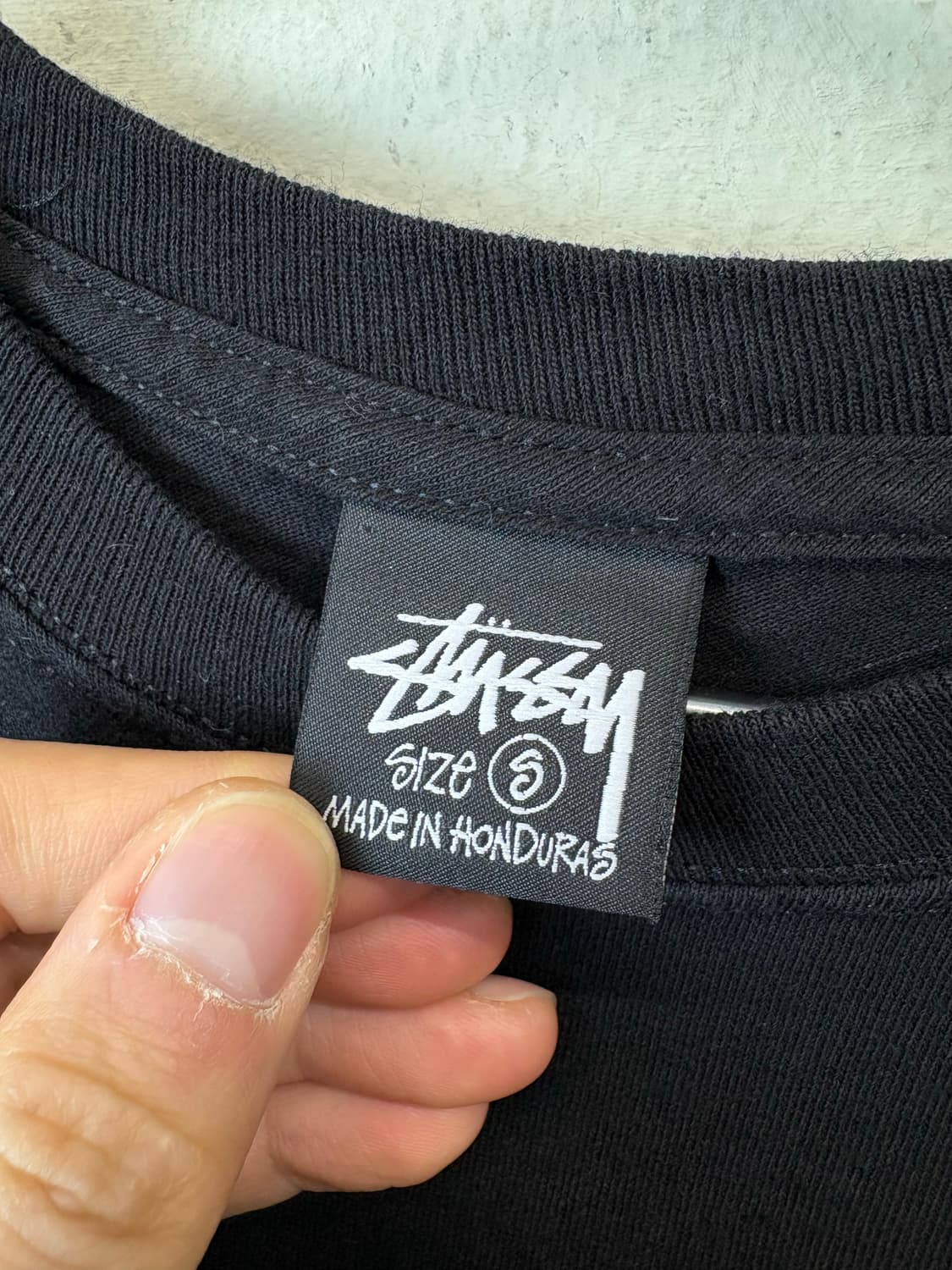 스투시 스탁로고 롱슬리브 블랙 상품이미지7