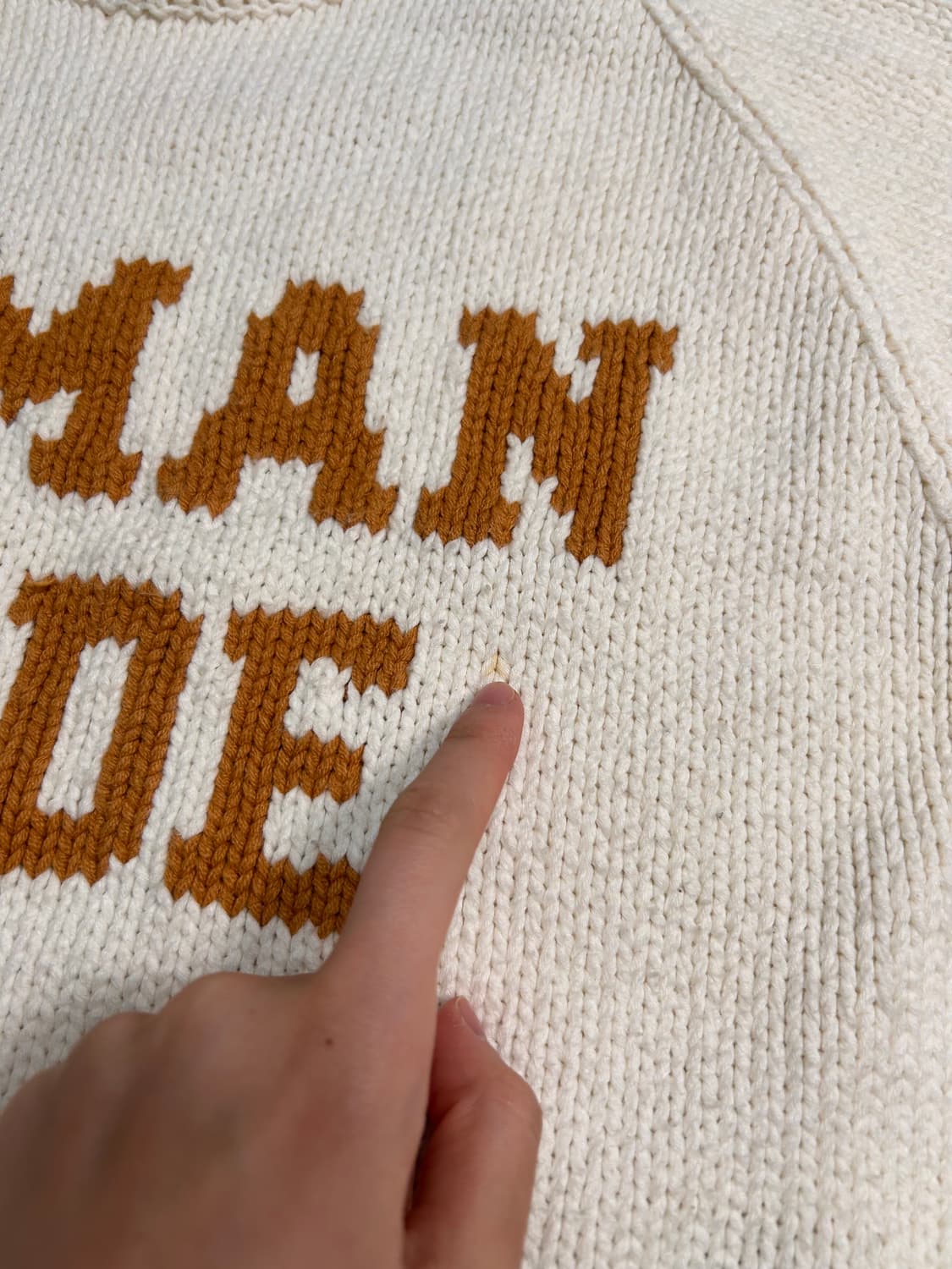 Human Made 휴먼메이드 니트 스웨터 래빗 아이보리s 상품이미지8