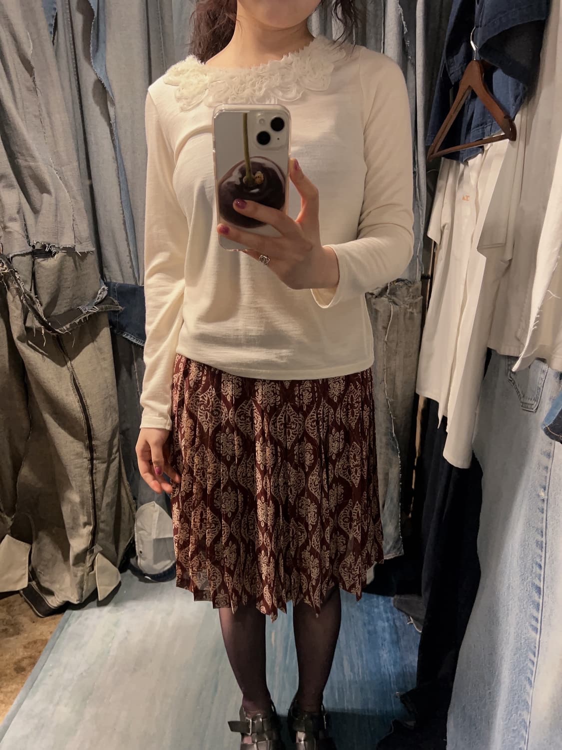 24-25 ) agnes b. Patterned Skirt 상품이미지3