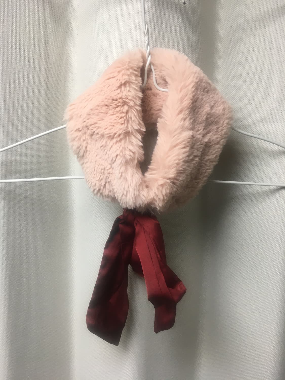 앙고라 털 리본 머플러 상품이미지1