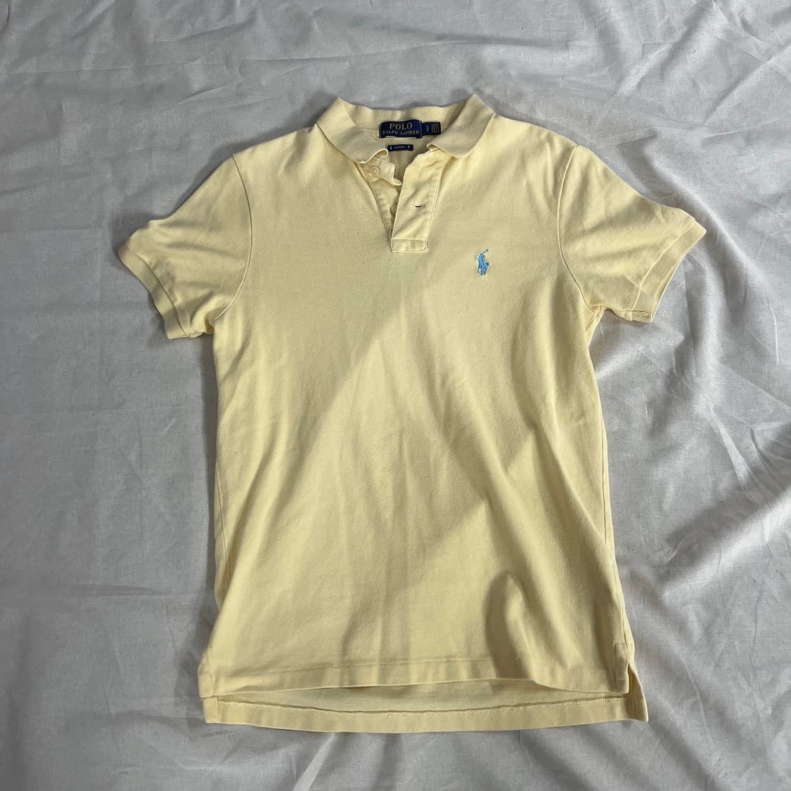 폴로 랄프로렌 반팔 카라티 S 노랑 슬림핏 정품 상품이미지3