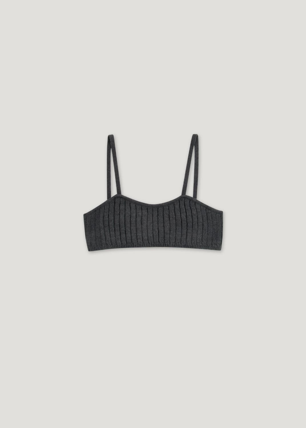 아르토 Strap Cropped Knit Bustier Charcoal 상품이미지6