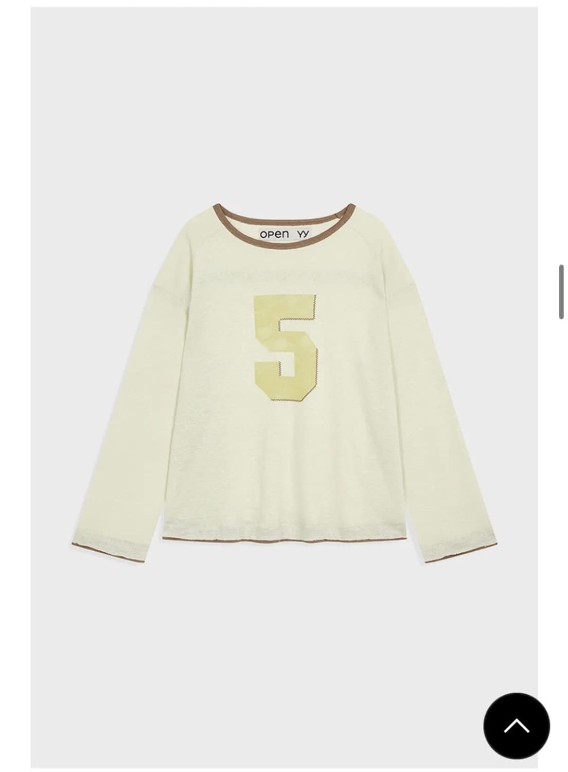 오픈와이와이 넘버 5 오버사이즈드 린넨 티 옐로우 S 사이즈 상품이미지2