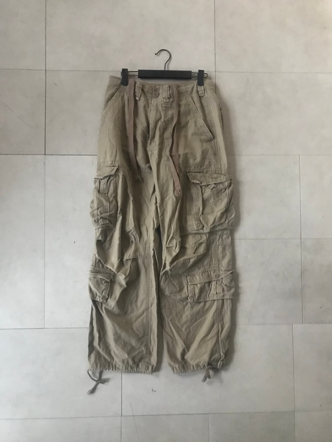 빈티지 베이지 와이드핏 카고팬츠 상품이미지6