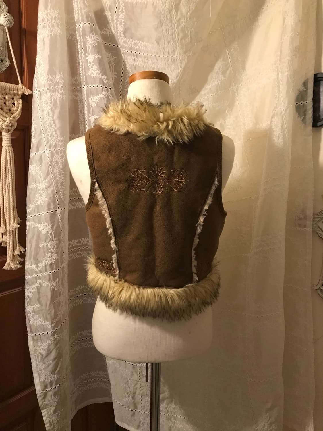 빈티지 보헤미안 퍼 베스트 상품이미지2