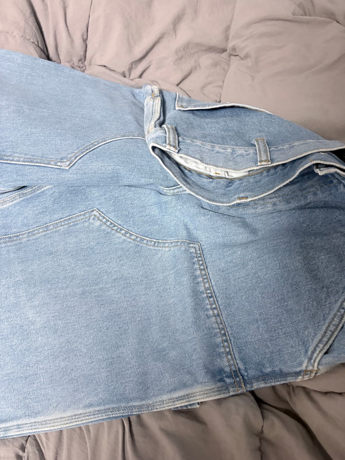 칼하트wip 더블니 연청 스톤워시 상품이미지4