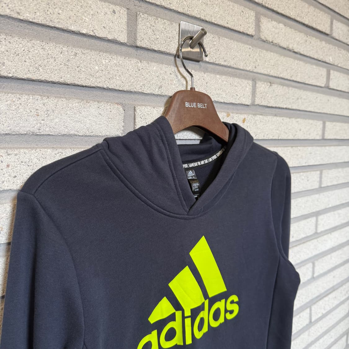 Adidas 아디다스 프론트 빅로고 후드티 네이비 컬러 상품이미지3