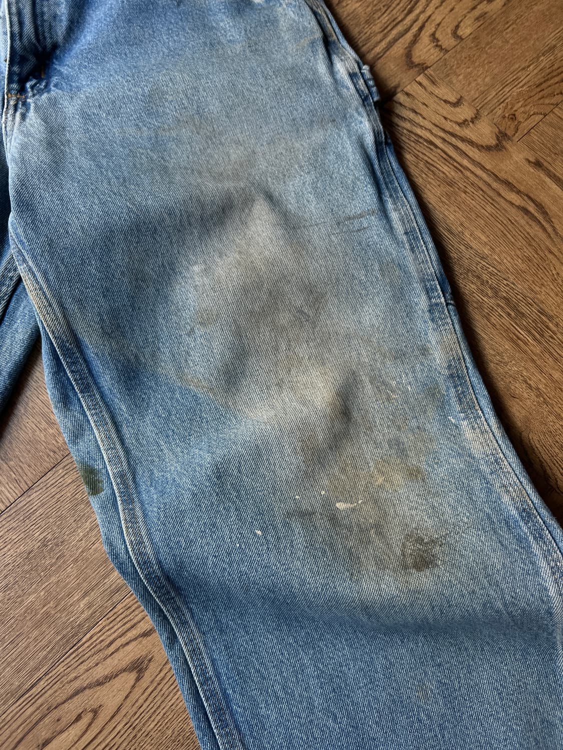 [34]칼하트 USA 더티워싱 싱글니 카펜터 워크 데님 팬츠 상품이미지3