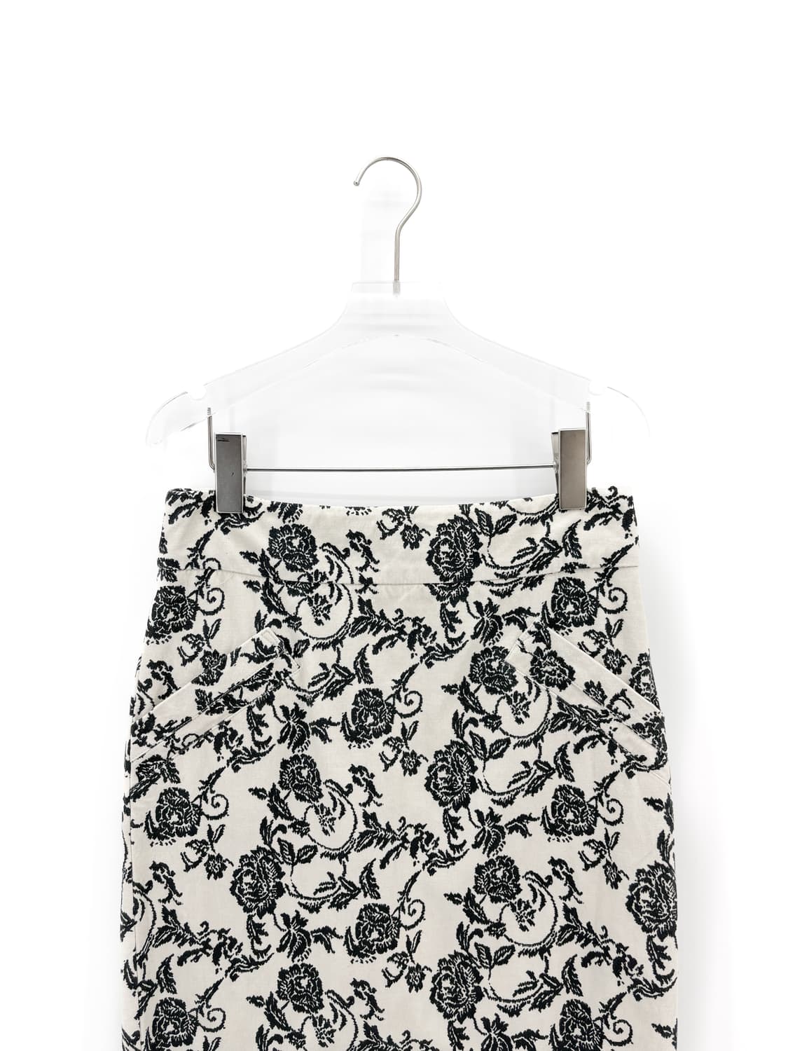 빈티지 이캇 플라워 미디 스커트 상품이미지2