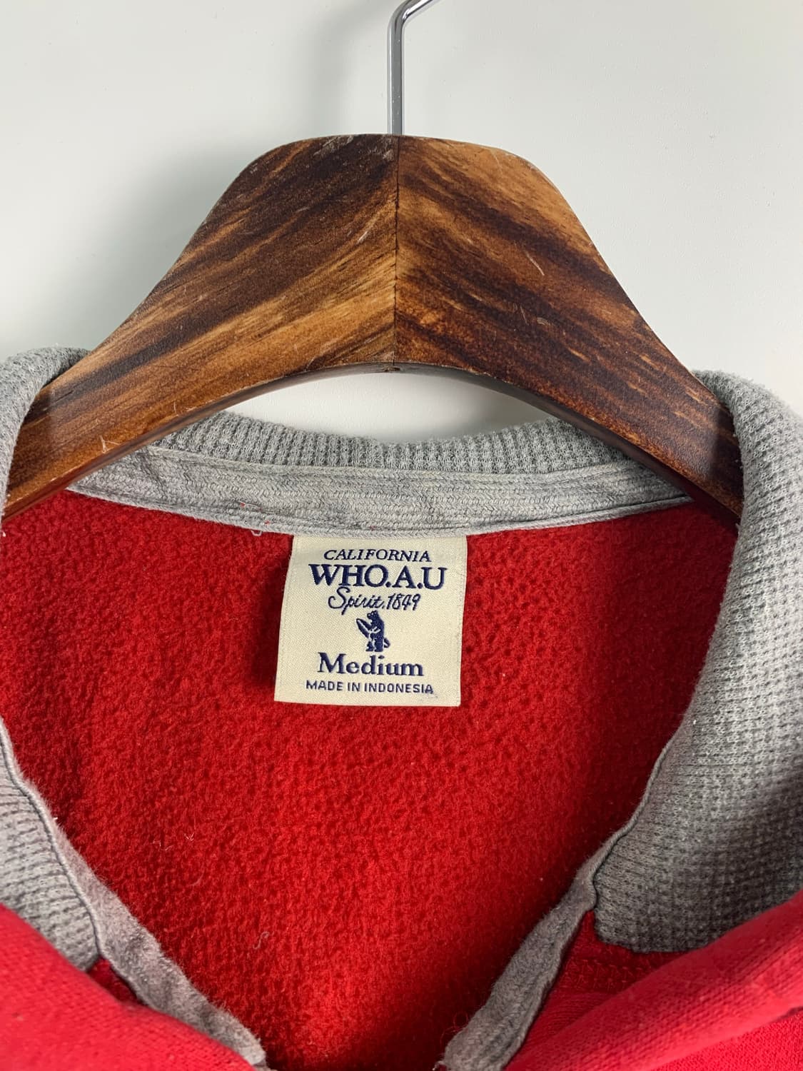 후아유 y2k 와투케 레드 후드집업 상품이미지6