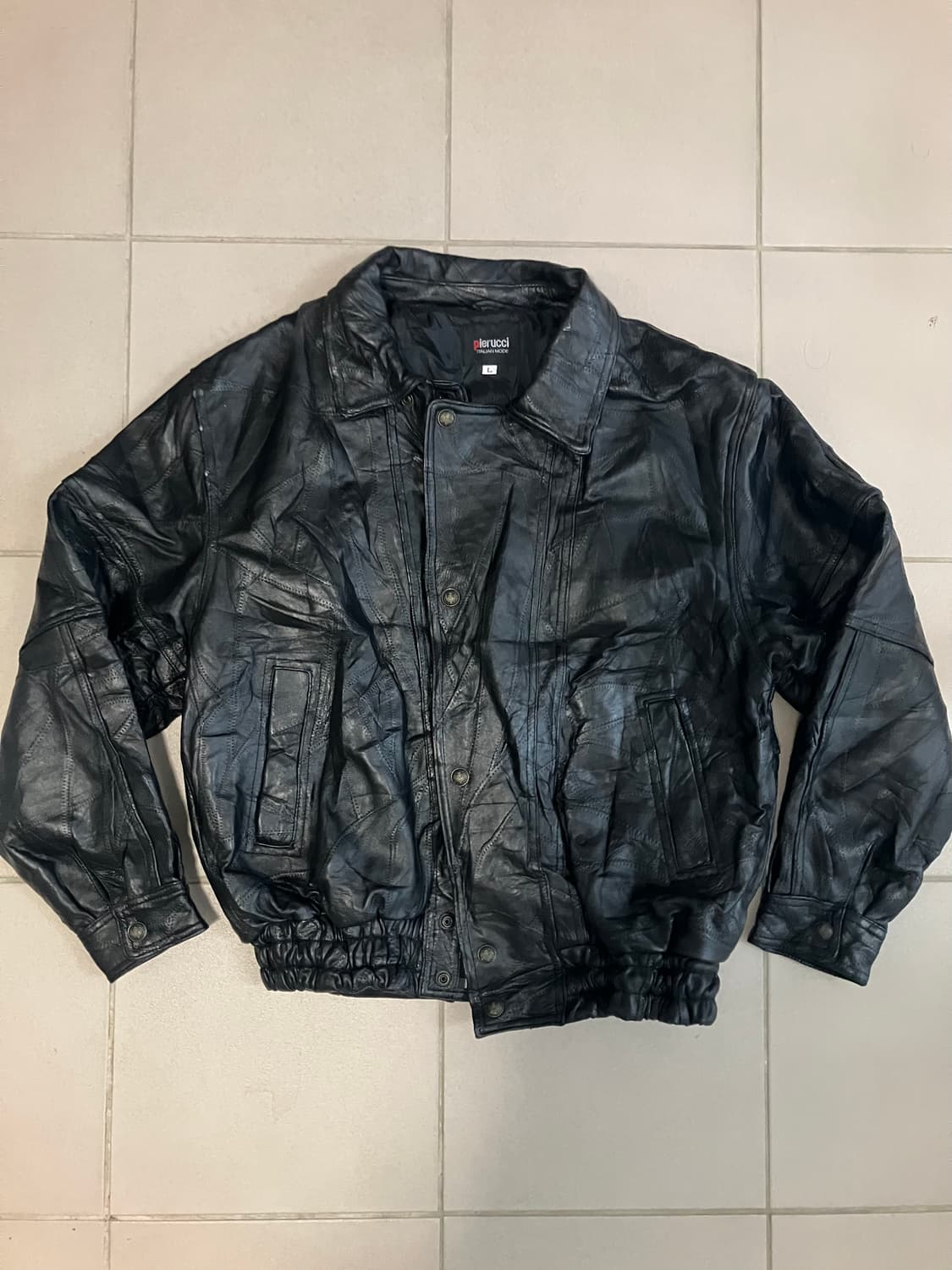  pierucci 봄버 가죽 자켓 상품이미지1