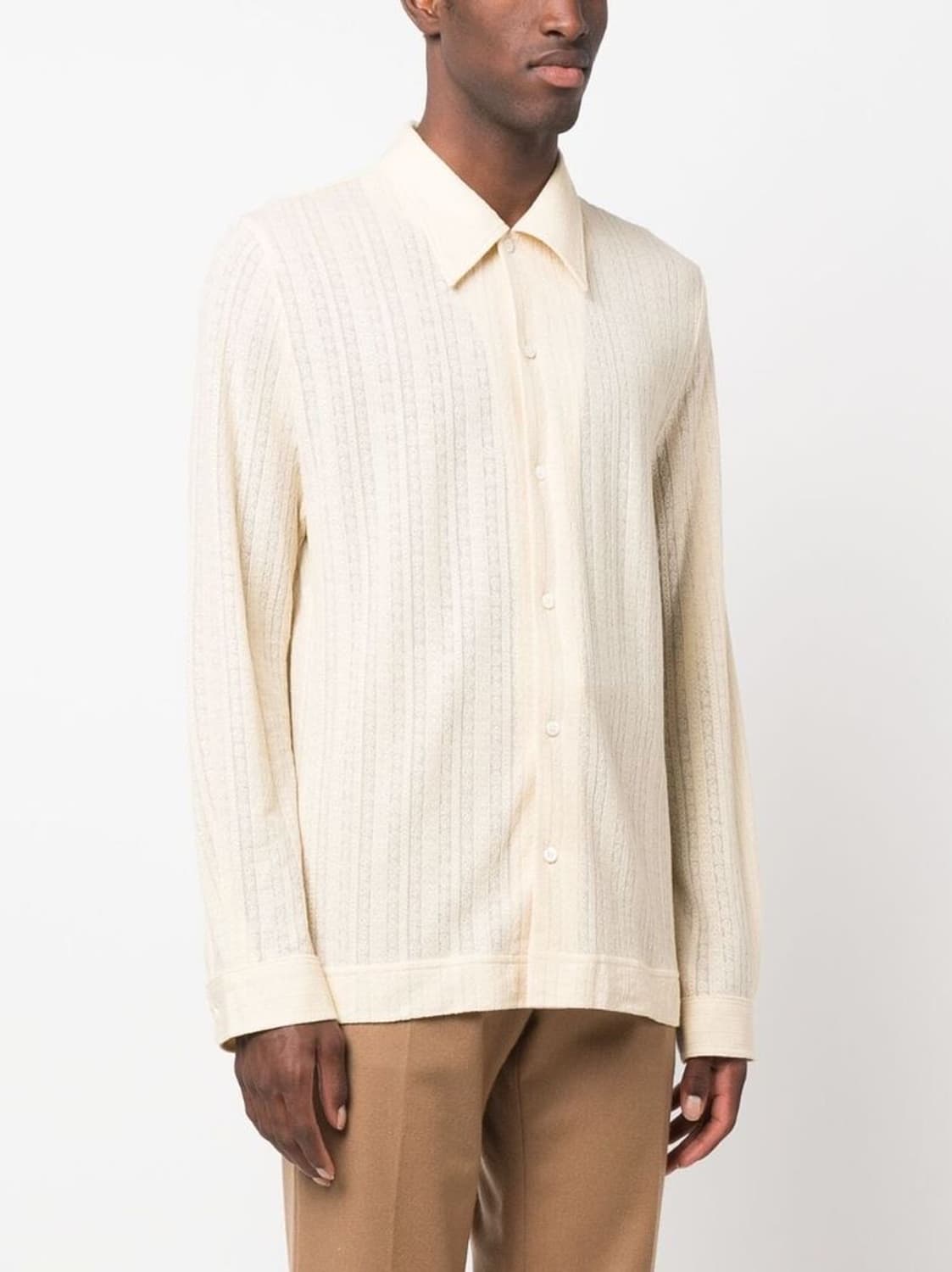 [3] 세퍼 Sefr 리플리 니트 가디건 셔츠 아이보리 상품이미지1