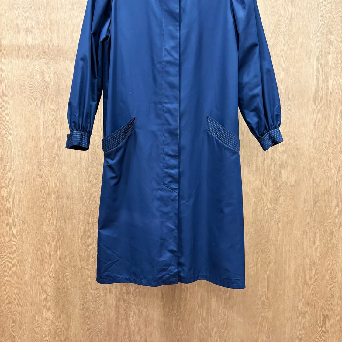 크리스찬 디올 프레타포르테 싱글 롱코트 숄더 퍼프 스티치 디테일 블루 상품이미지5