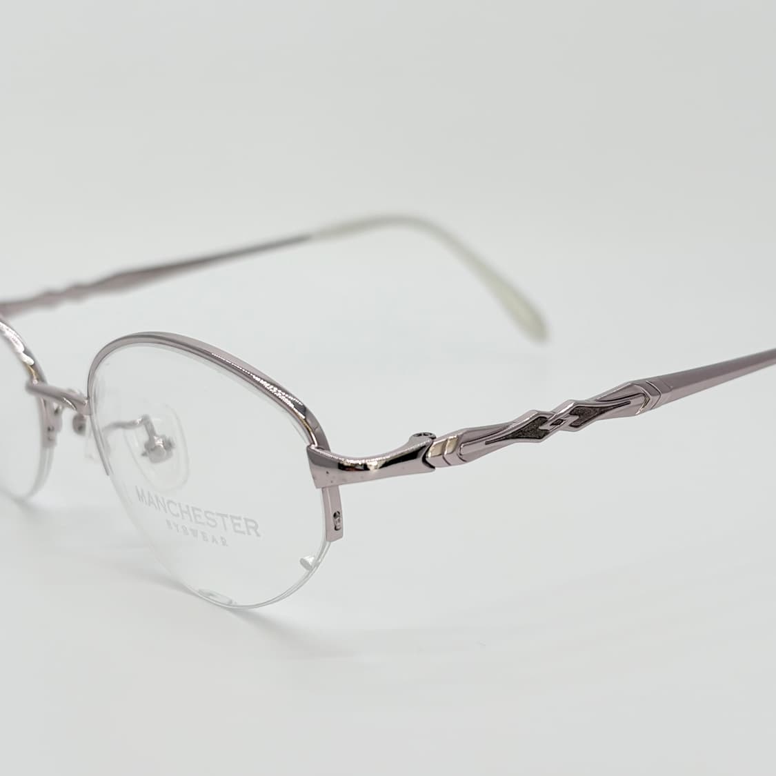 MANCHESTER 핑크 오벌 반무테 상품이미지5