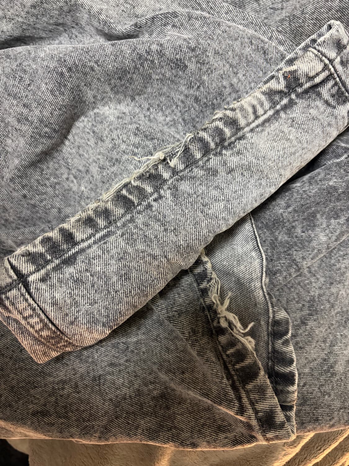 울리카 프릴 흑청 데님 상품이미지3