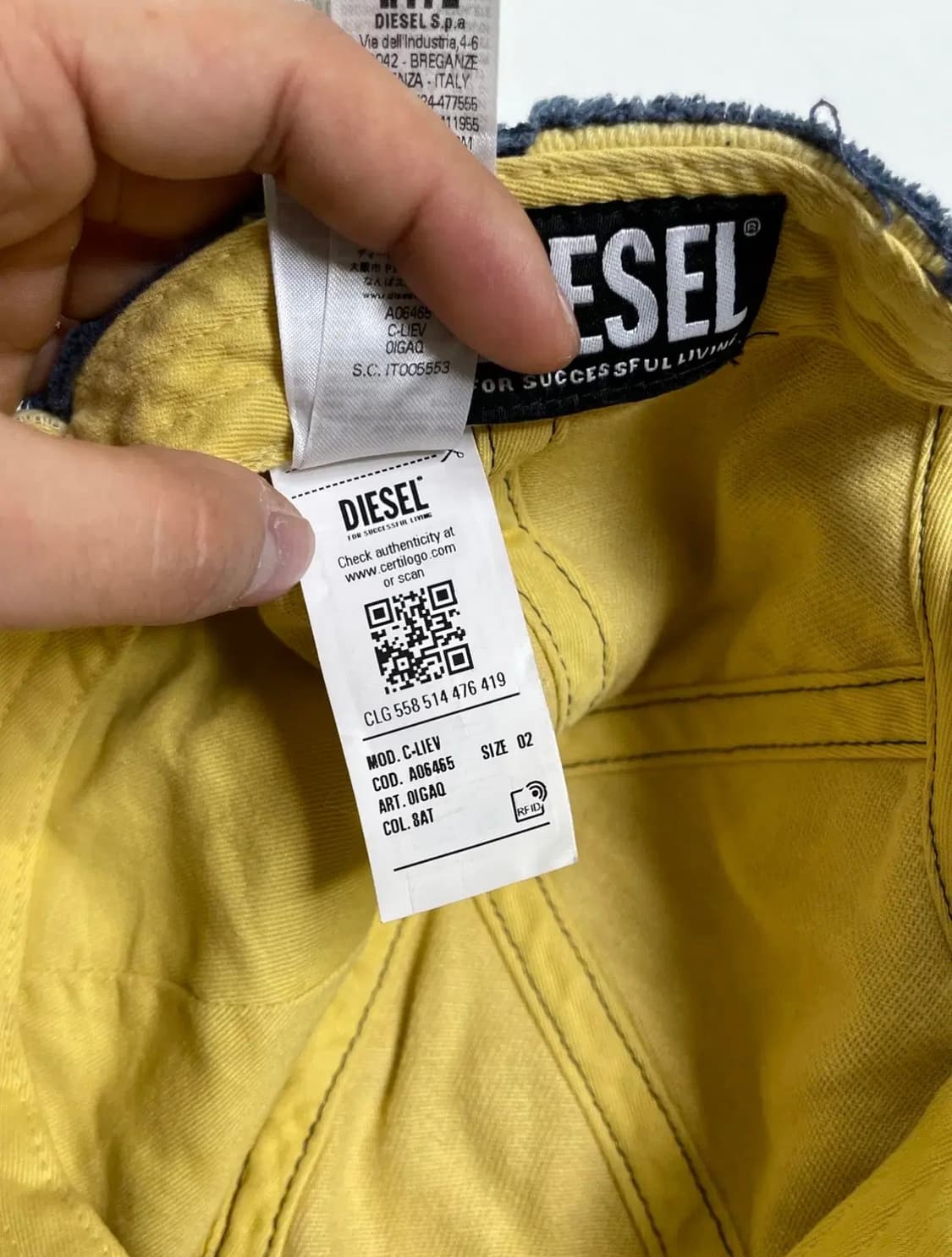 디젤(Diesel) - 데미지 디테일 볼캡 디스 디테일 (블루) 상품이미지5