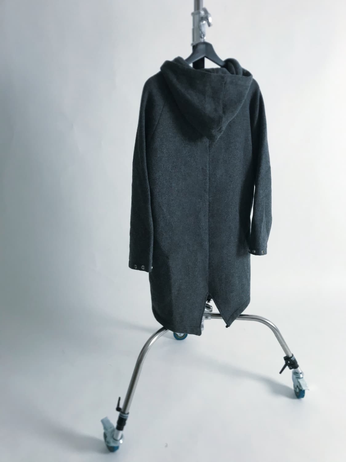 Eyelet point 2 way grey hooded coat 상품이미지10