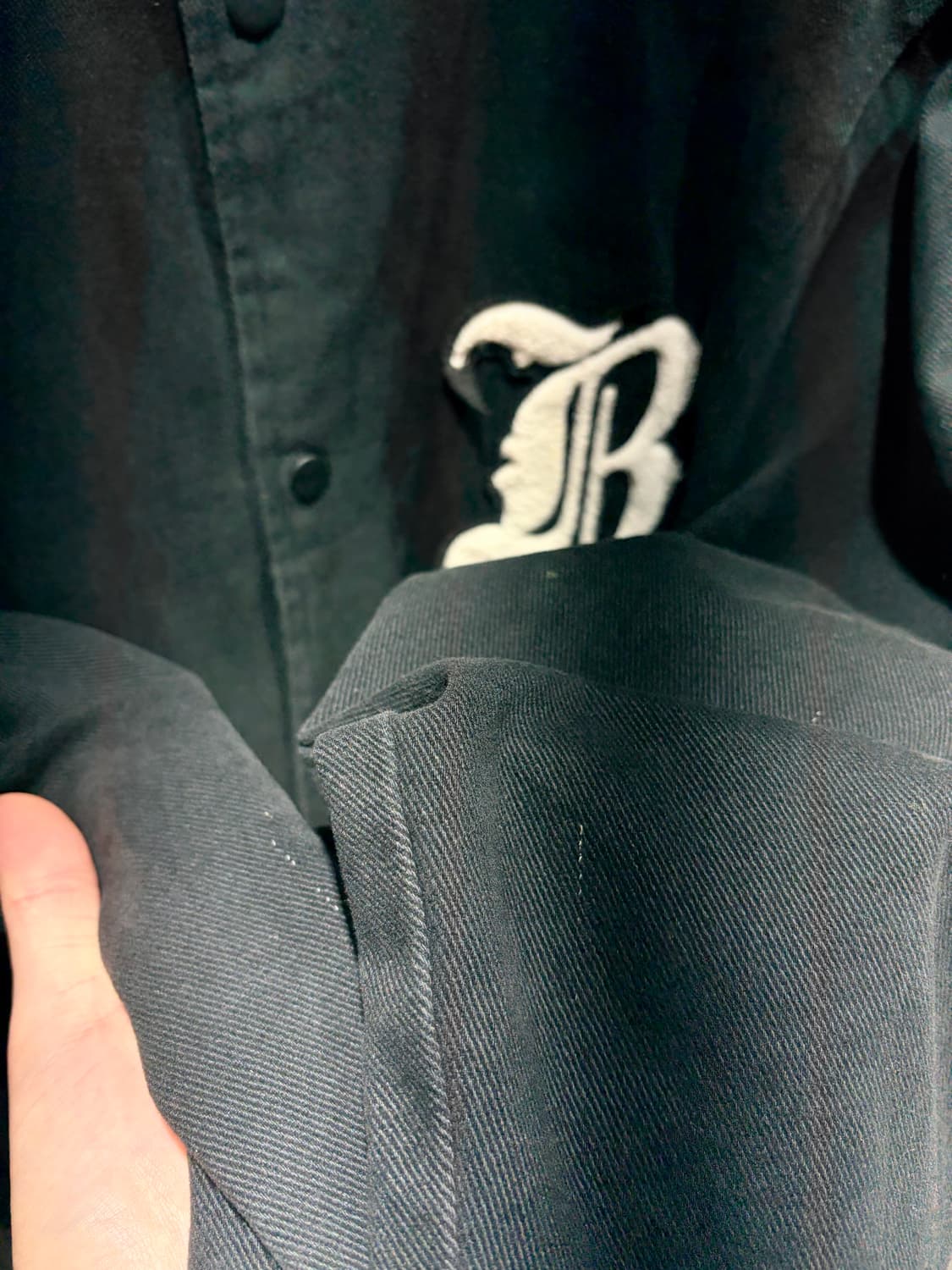 S 피시본 리미티드 New York 패치 코튼 바시티 상품이미지5