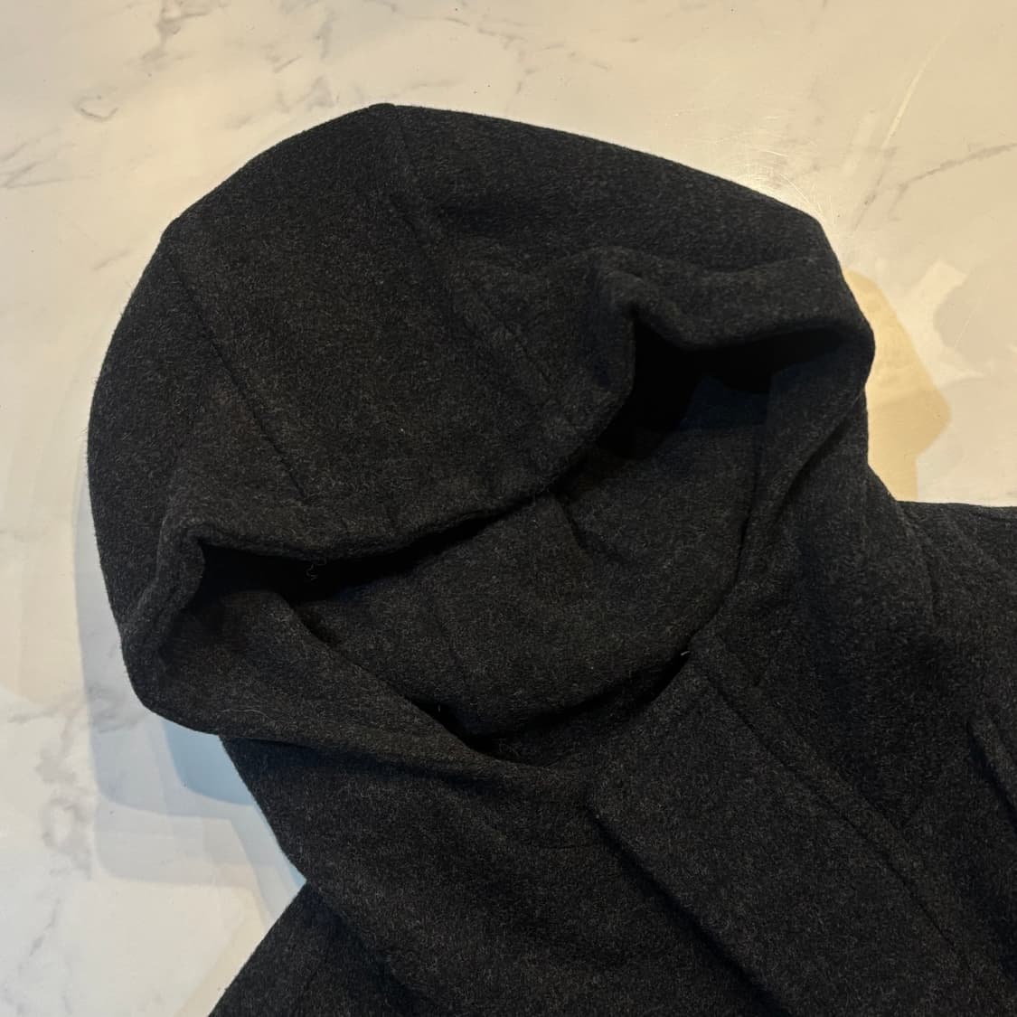 빈티지 차콜 모직코트 후드코트 무채색 도쿄소녀 니혼진맛 코트  상품이미지3