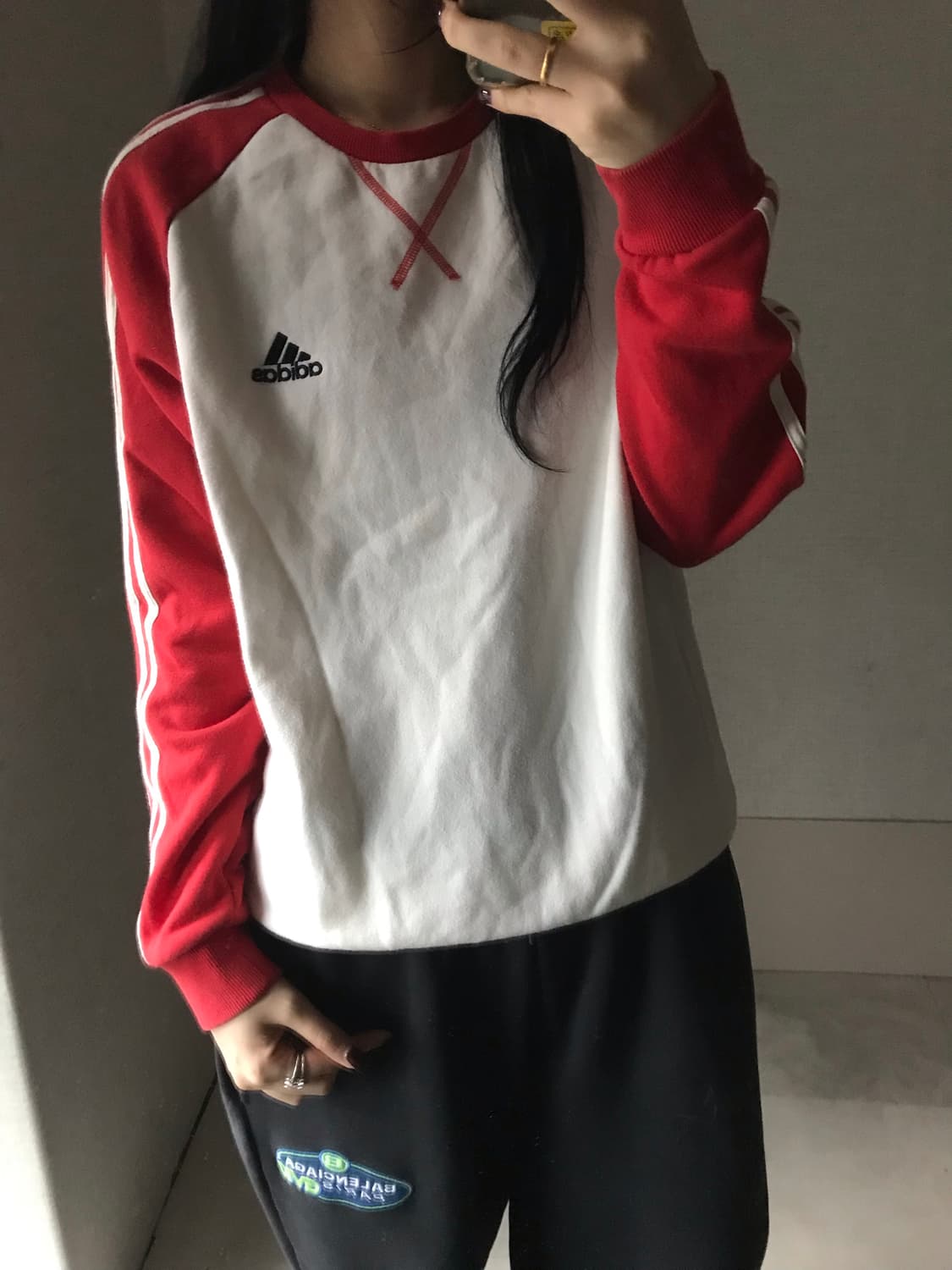 아디다스 00s 레드 아이보리 나그랑 맨투맨 상품이미지3