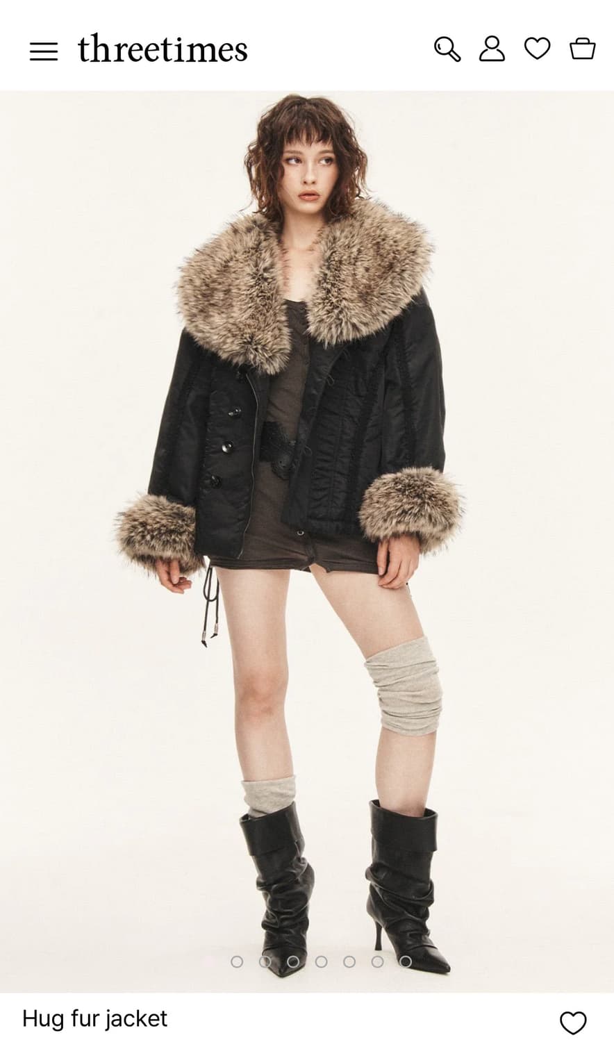 ((구해요)) threetimes 쓰리타임즈 허그 퍼 자켓 상품이미지1