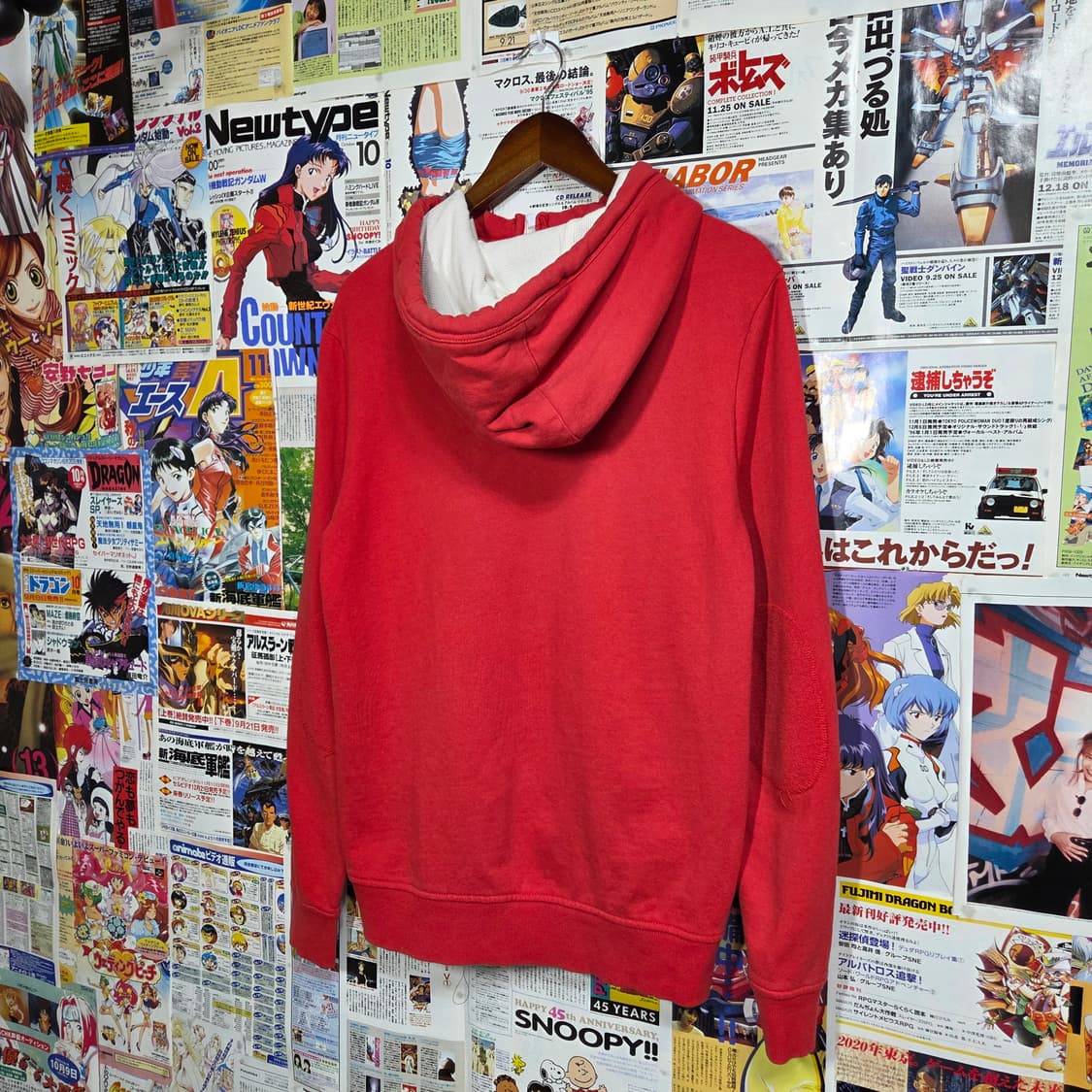 키치 프린팅 자수 하이넥 후드집업 상품이미지6