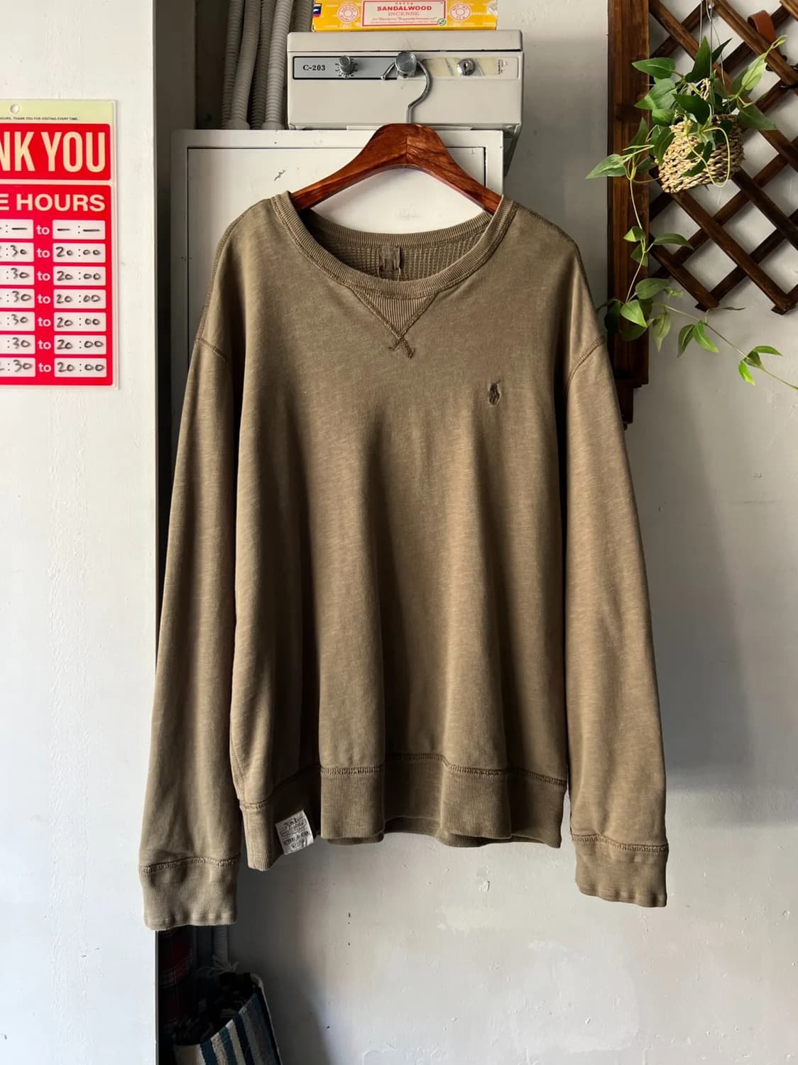 [XL]폴로 랄프로렌 리버시블 카키 써멀 스웻셔츠 상품이미지1