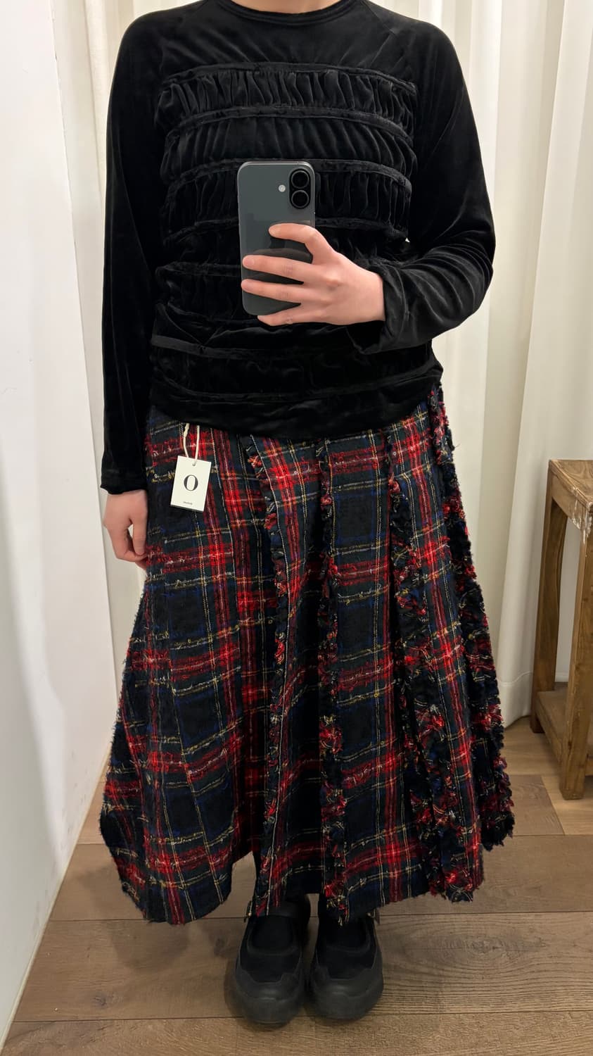 Boucle Pleats Ruffle Belt Skirt 상품이미지3